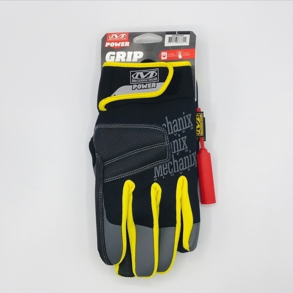 MECHANIX Wear Men's Size Large Power Grip Synthetic Leather Work Gloves Black - Picture 1 of 8